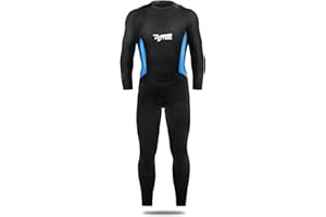 Pottwal Women/Men, 2.5mm Neoprene Full Body Wet Suits with Back Zip, UV Protection Dive Suit for Surfing Swimming Diving