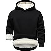 HOOD CREW Boy’s Fleece Pullover Hoodie Long Sleeve Warm Hooded Sweatshirt with Pocket for Kids