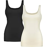 EUYZOU Womens‘ Tummy Control Shapewear Tank Tops Scoop Neck Seamless Compression Tops Body Shaper Camisole