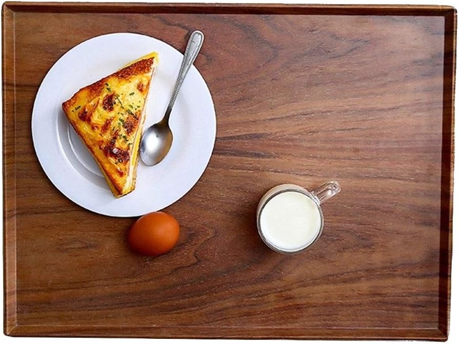 DXP-shop Madera Bandeja De Desayuno, Bandeja De Té Rectangular De