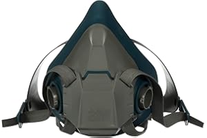 3M Rugged Comfort Half Facepiece Reusable Respirator 6503, NIOSH, Cool Flow Valve Helps Reduce Heat and Moisture, Silicone Faceseal Provides a Firm Seal, Welding, Sanding, Cleaning, Grinding, Large