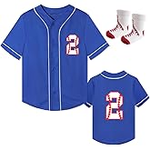 Yuji Itadori Toddler Kids 2nd Baseball Birthday Shirt with Socks Boy Girl Short Sleeve Baseball Jersey Number Outfit T-Shirts
