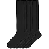 HUE Women’s Flat Knit Knee High Cotton Boot Causal Dress Long Calf Socks