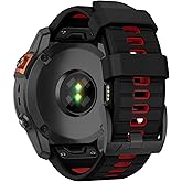 MYSNBKN Compatible with Fenix 7X Band, 26mm Easy-fit Silicone Watch Strap Wristbands Replacement for Garmin Fenix 5X/5X Plus/6X/6X Pro/7X Pro/3/3 HR