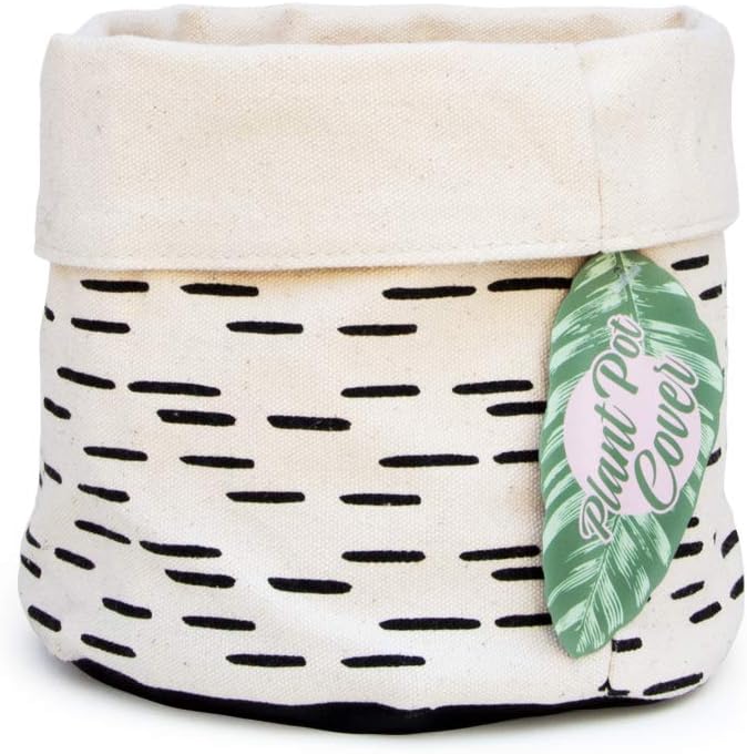 Good Design Works Plant Pot Cover, Cotton, Cream, 18 x 17 x 18 cm