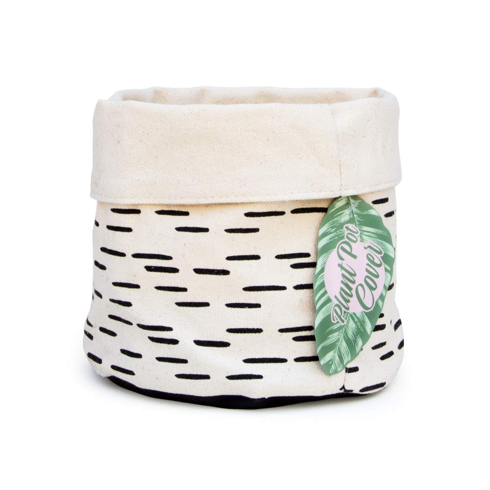 Good Design Works Plant Pot Cover, Cotton, Cream, 18 x 17 x 18 cm