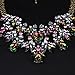 Girl Era Europe Vintage Costume Jewelry Multi-Crystal Bib Temperament Necklace