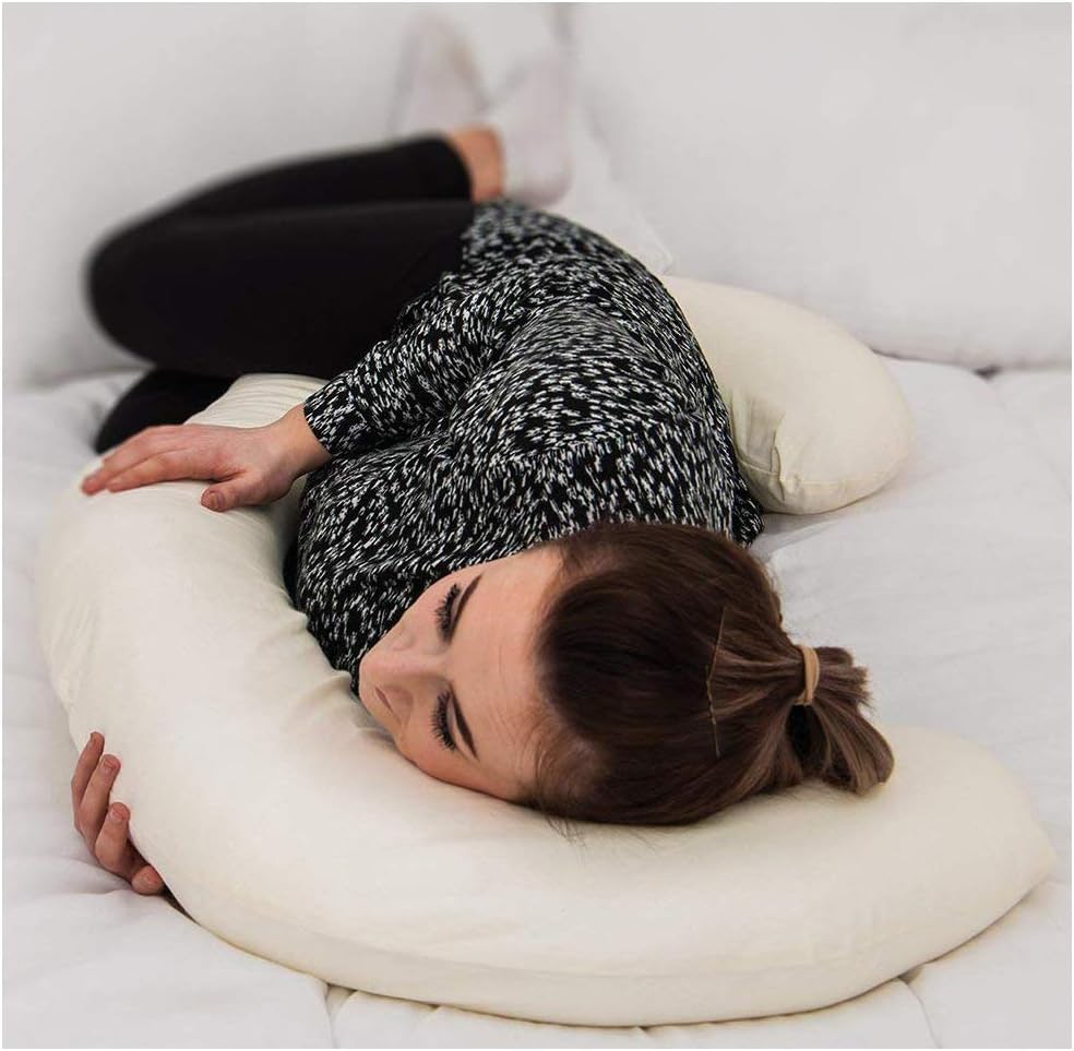 Lancashire Bedding Premium Orthopedic Pregnancy Pillow Maternity Support Pillow Multi-Purpose Comfort C Shape with case From MADE IN THE UK