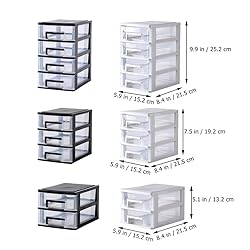STOBOK Mini Fridge Storage Drawer, 3 Layers Plastic