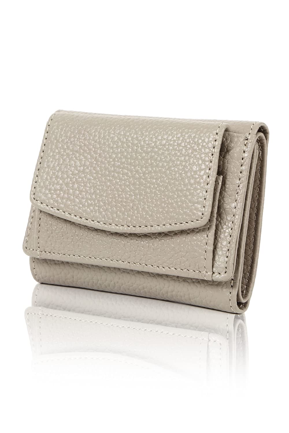 LASIEM(ラシエム) ミニ財布 レディース 財布 三つ折り財布 本革 「手のひらサイズ」 小さい財布 スキミング防止 折り畳み 軽量 コンパクト みつおり財布 モカベージュ商品画像