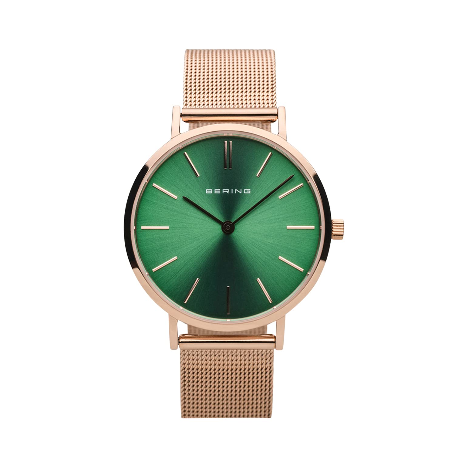 BERING Women Analog Quartz Classic Collection Watch with stainless steel Strap and Sapphire Crystal 14134-368