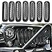 DEDC Jeep Grille Jeep Wrangler Mesh Grill Insert Jeep Grille Guard Front jk Grille Inserts for 2007-2016 (Pack of 7)