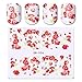 BORN PRETTY Nail Art Water Decal Flower Manicure Tatoo Transfer Stickers Rose Sakura Butterfly 48 Patterns Set