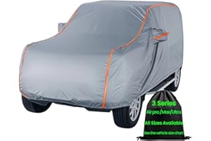 ANITANT SUV Car Cover Waterproof All Weather for Automobiles, Outdoor Full Size Cover Rain Sun UV Protection with Zipper Cotton, Universal Fit for SUV Jeep 182" to 191"