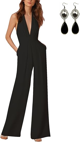 strapless lantern sleeve wide leg jumpsuit