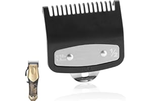 Yenblow Upgraded 1/2 Premium Clipper Guard, Metal Replacement Cutting Guides Accessories, Compatible with Wahl #3354-100 1/16"/1.5mm Fits Most Size Clippers Guide Combs, 1Pack Black