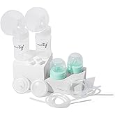 Motif Medical Luna Breast Pump Replacement Parts - Resupply Kit w/Milk Storage Containers, Bottle Caps, Tubings, Breast Sheilds, Lids, Connectors & More - Safe Easy-to-Use Breast Pump Kit (19mm)