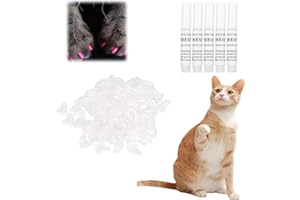 Cat Nail Caps with Glue, Soft Claw Cover Protector for Kitten Care, White, Small