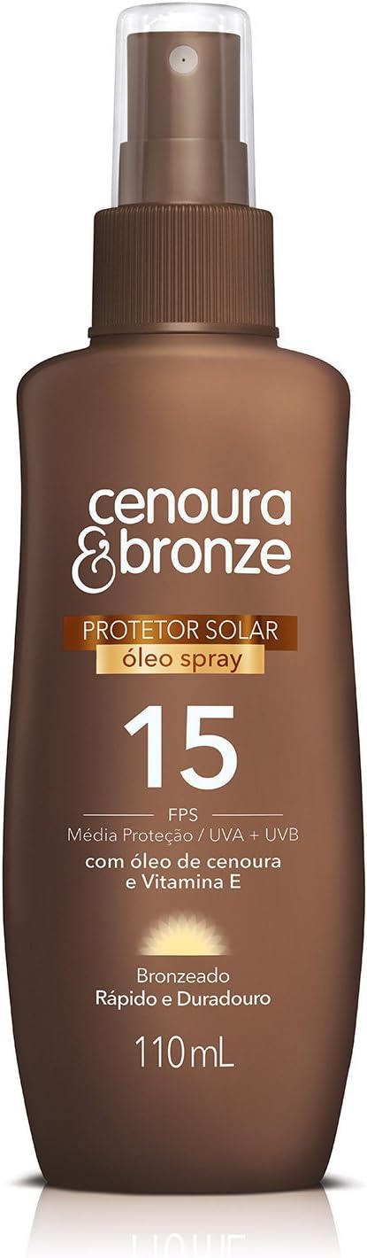 Óleo Protetor Solar Spray Fps15, Cenoura e Bronze