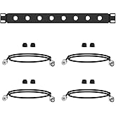YQMRCZRF BNC Antenna Kit，19inch Antenna Re-Location Rack Mount Kit | Four BNC Connecting Cables 2FT，Compatible with Full-Rack Wireless Systems