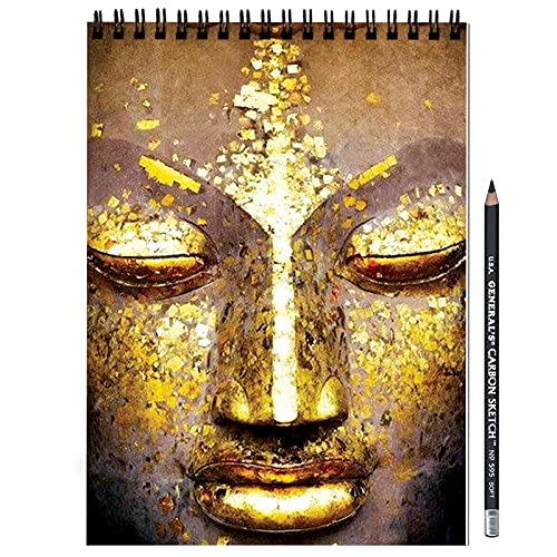 DASM United Printed Notebook n Keyring Combo | Golden Buddha Art | Unrulled Diary | A4 Notepad | Writing Journal | Personal Diary | Drawing Pad