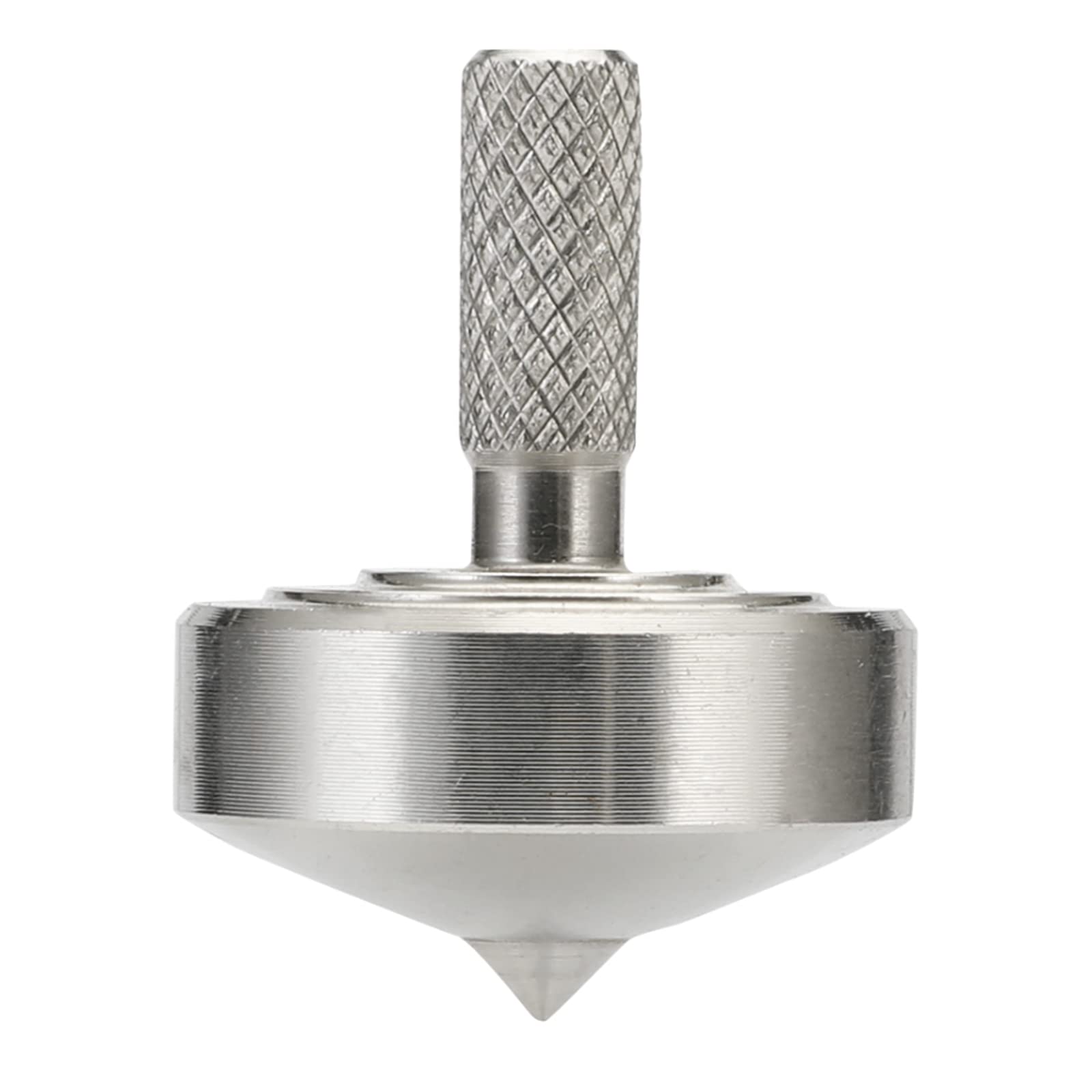 Mini Metal Spinning Top, Funny Desktop Gyro, Kill Time Reduce Stress ADHD Toys, Perfect Balance, Precision CNC Machined from A Solid Block of 304 Stainless Steel (Silver Style 2) — image 1