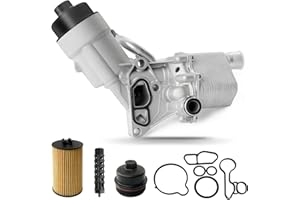 LEMASSON Engine Oil Cooler Filter Housing Assembly Adapter with Insert, Gasket, Cap Compatible with 2011-2021 Chevy Cruze Sonic Trax, Buick Encore 1.4L Turbo Replace 918-428 55566784 55565388 88179-91400