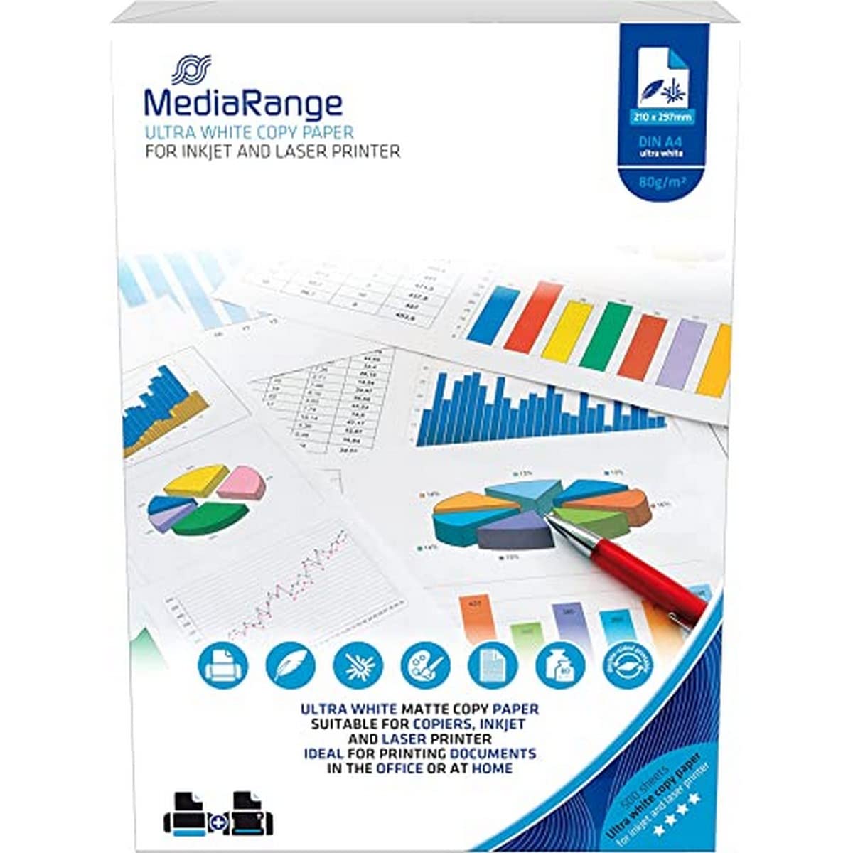 MediaRange MRINK110 Copy Paper A4 White 500 Sheets 80gr