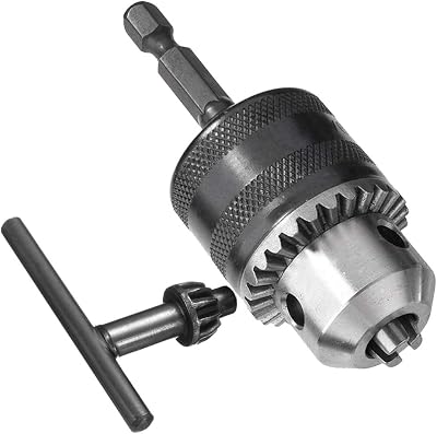 Mesee 1.5-13mm Drill Chuck Adapter 1/2-20UNF Hex Shank Chuck Key