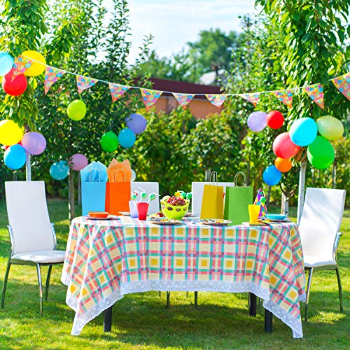 Coobey 20 Pieces Kraft Paper Bags Party with 25 Sheets Tissue Paper for Birthday, Wedding, Tea Partyand Party Celebrations