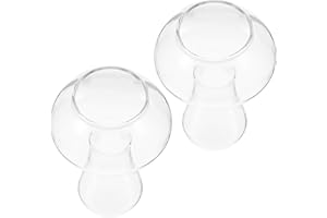 WOFASHPURET 2pcs Mushroom Shaped Cocktail Glasses for Parties Birthday Juice Water Cups Home Bar Drinkware