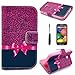 Moto E Case(1st Gen Only),Moto E Phone Case,Moto E Leather Case,Moto E Wallet Case,Moto E Flip Case,HKW Sexy Leopard Bowtie Pattern Premium PU Leather Stand Wallet Type Magnet Design Flip Case Cover for Motorola Moto E (XT1021 / XT1022 / XT1025) Phone Cases Cover, with Screen Protectors+Stylus+Cleaning Cloth (MA0778)