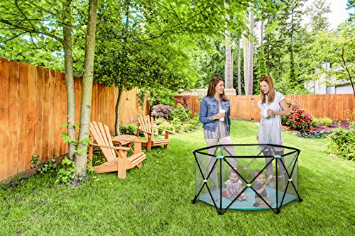 Regalo My Play Portable Playard Indoor and Outdoor with Carry Case and Washable, Aqua, 6-Panel