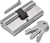 Bwintech 70mm Chrome Euro Cylinder Lock with 3 Keys Anti Pick Drilling
