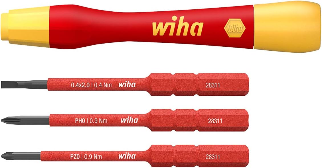Wiha SB 2831-04 PicoFinish Electric slimVario, Red Yellow, (43167), 4 Tlg