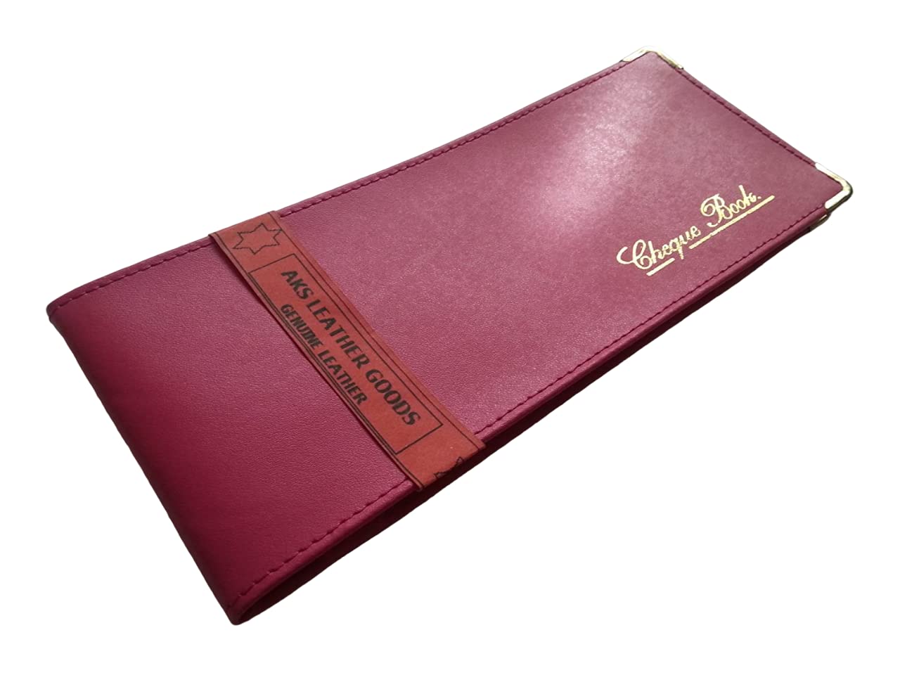 AKSHIDE Pink Folding Leather StyleCheque Book Holder/Leather Style Cheque Book Cover