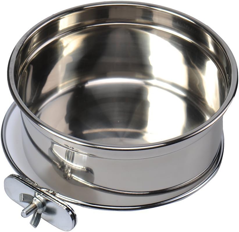 Hypeety Stainless Steel Food Water Bowl For Pet Bird Crates Cages Coop