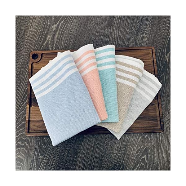 The Accented Co. Kitchen Towels, Set of 3 Thick, Absorbent, Fast
