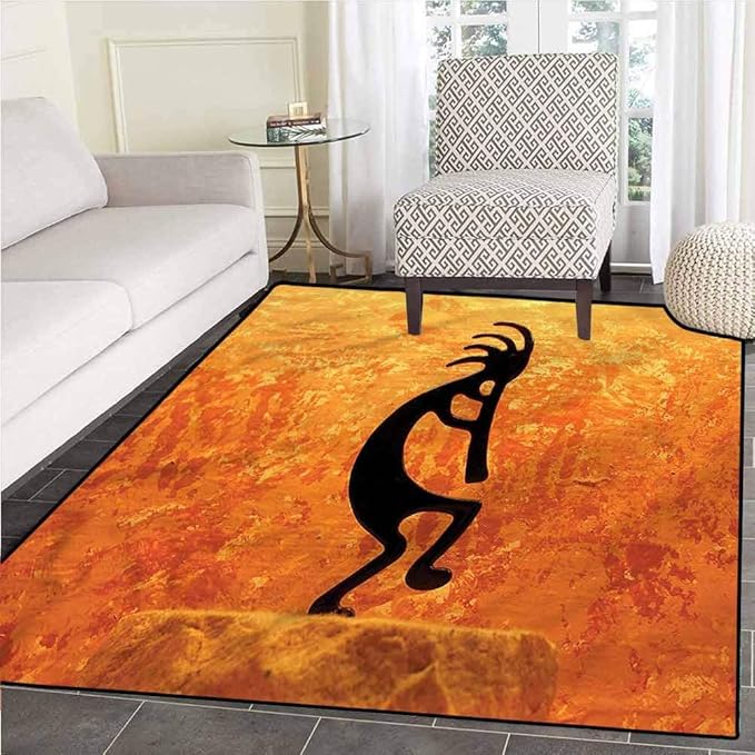 Kokopelli Rectangle Rugs Chromatic Collection Modern
