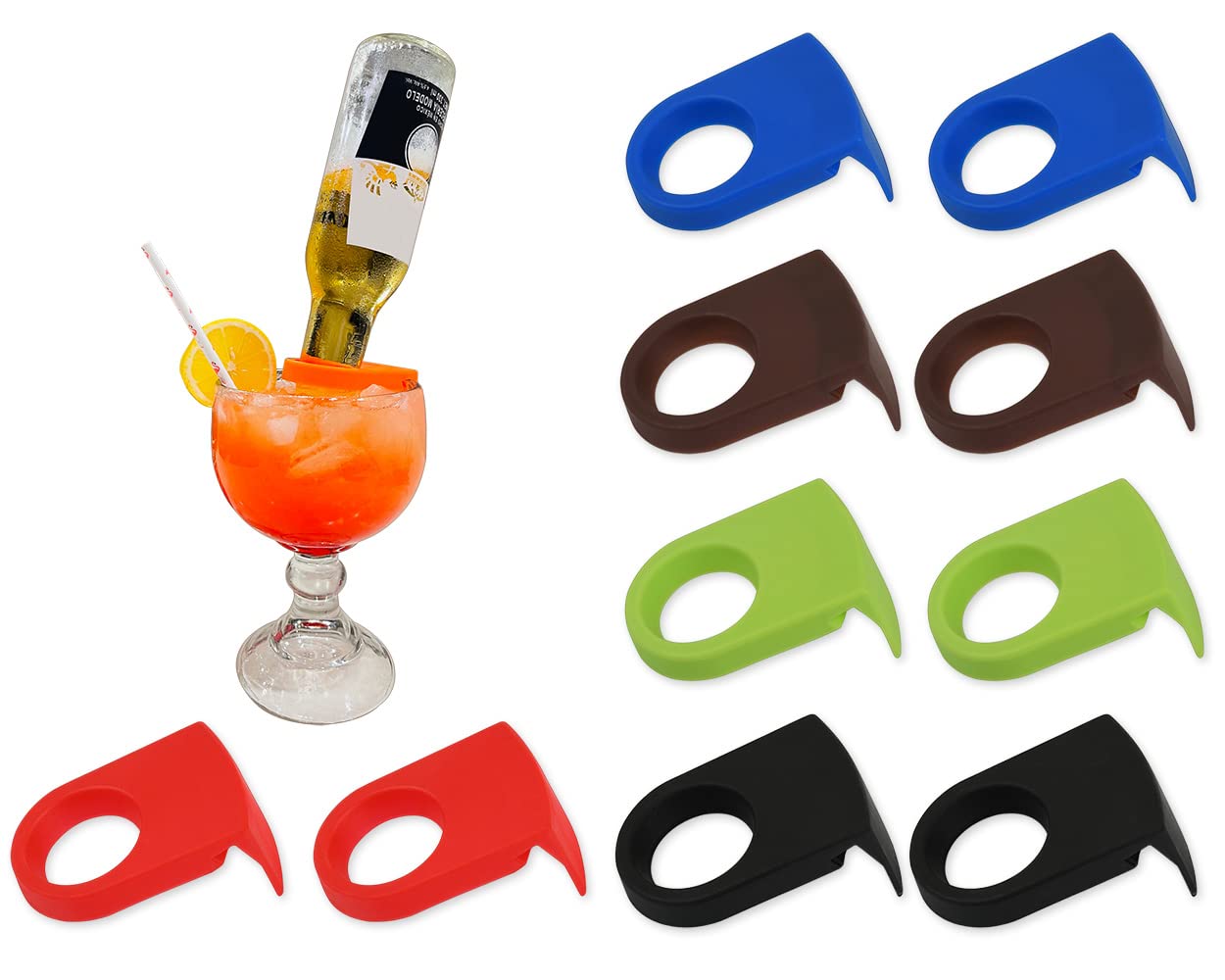 SCSpecial Drink Clips 10 Pieces Beer Clips Bottle Holder Clips for Cocktail