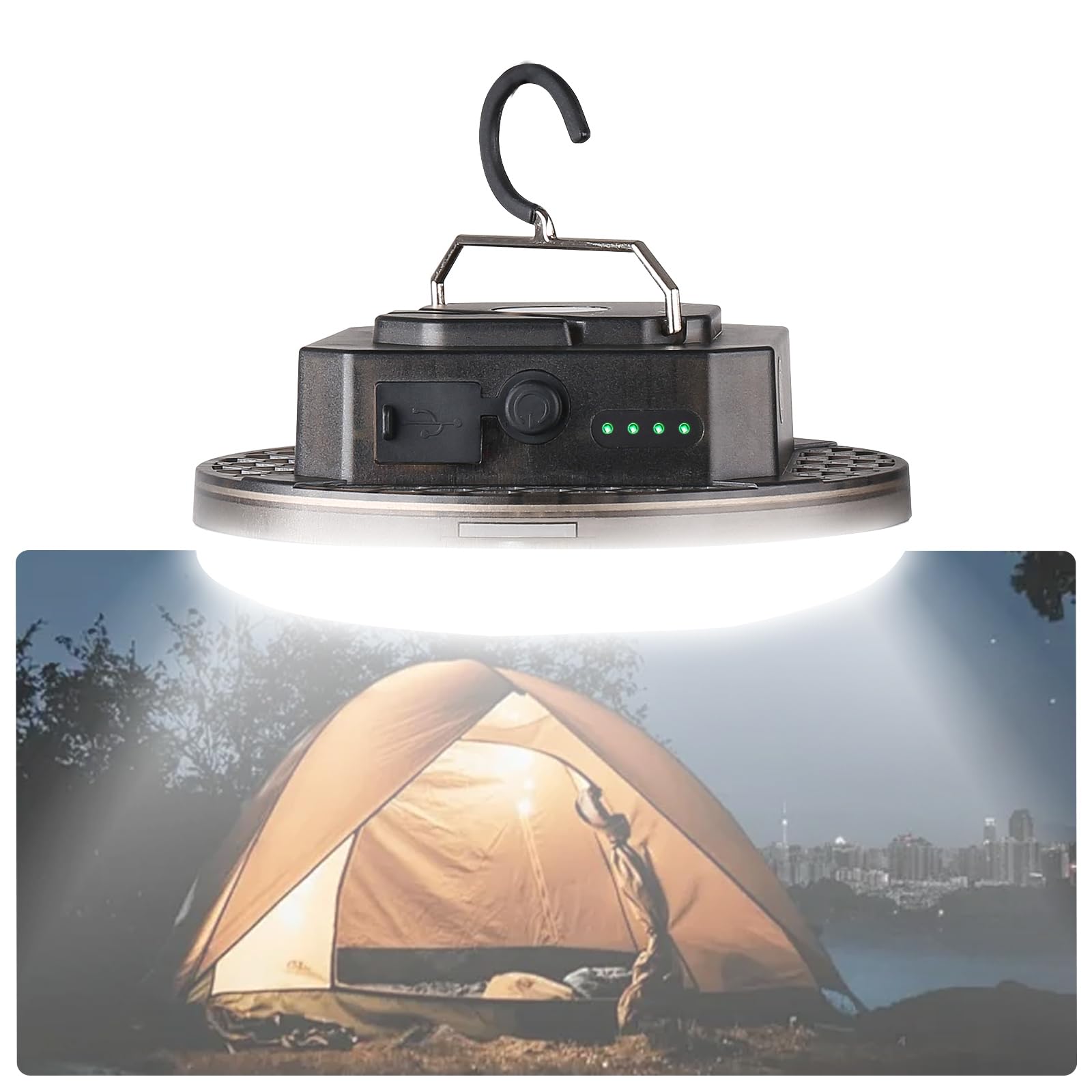Photo 1 of 12000mAh 5000LM Camping Lights 3 Lighting Modes Bright Rechargeable LED Lamp 40W Hanging Tent Lights IPX5 Waterproof,Magnet,Power Failure Emergency Survival Kits & Christmas Day Gift