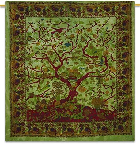 Tree Of Life Tapestry Full Size Sheets Wall Hanging Tapestry Hippie Cotton Ta...