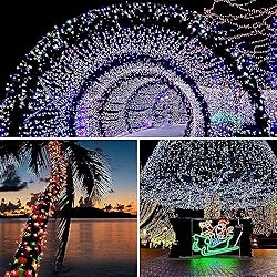 4-Pack Multicolor Solar Christmas Lights, Green