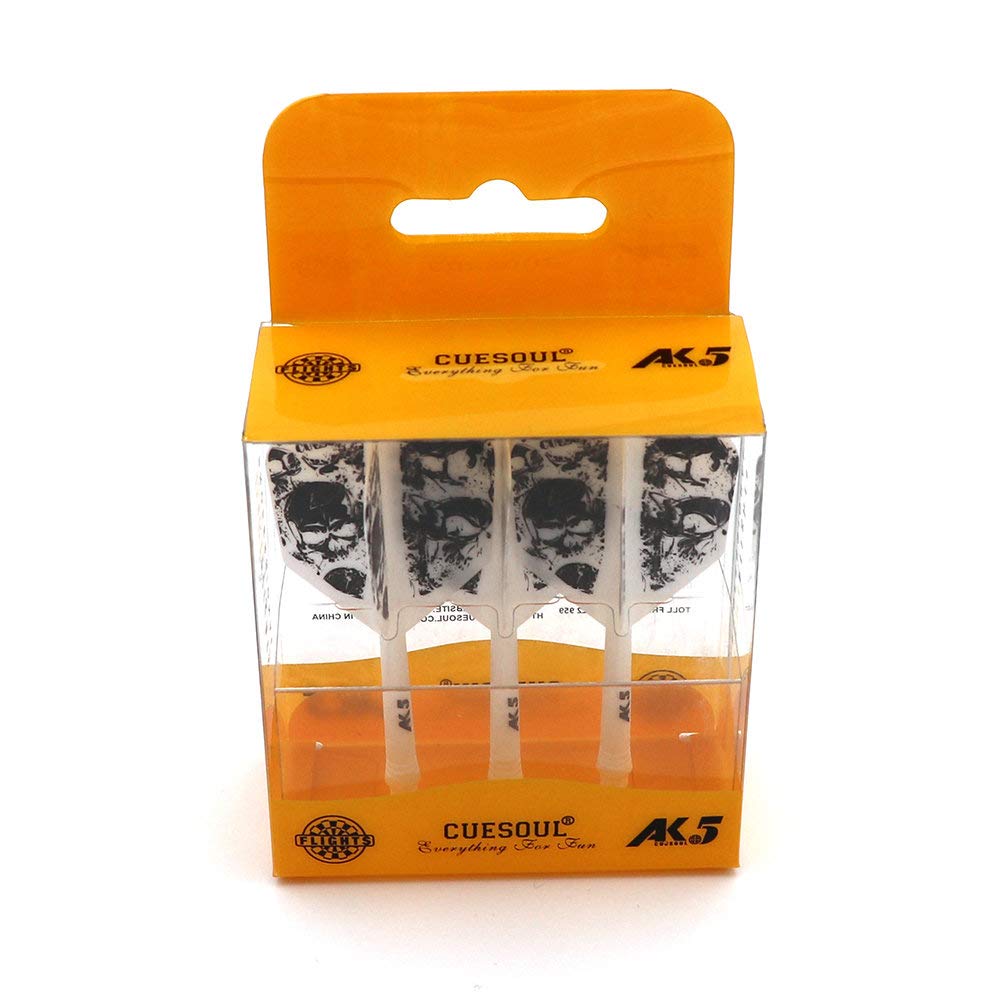 CUESOUL ROST Integrated Dart Shaft and Flights,big wing shape,Set of 3 pcs Skull Pattern(CSAK-5KL11-L)