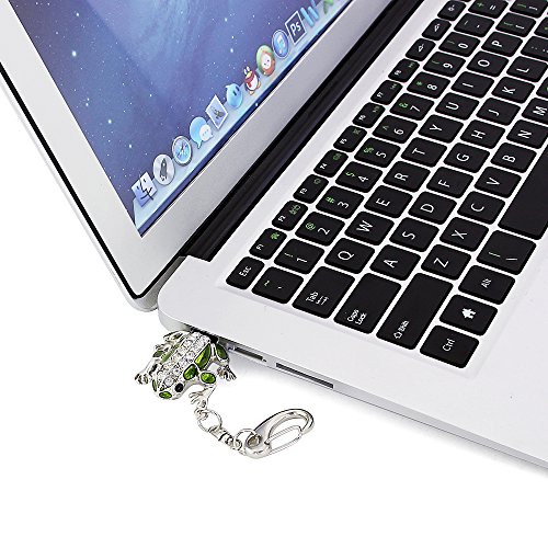 CHUYI Crystal Cute Frog Shape Animal Pen Drive 64GB USB 2.0 Flash Drive U Disk Thumb Drive Memory Stick Jump Drive with Key Chain - Thumbnail 7