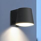 SOTTLOT Outdoor Wall Light Fixture, AC/Solar Charging Front Porch Lights Wall Mount Waterproof, 2700K/4000K/6500K, Dusk to Da