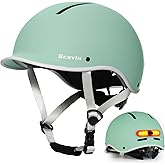 Bike Helmet for Adults with Rechargeable Rear Light, Adjustable Cycling Helmet for Men Women Youth - Safety Certified for Bicycle, Skateboard, Road Bike & Commuting