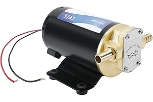 YaeMarine 12V 3.2GPM (12.0LPM) Oil Pump Turbo Pump Oil Scavenge Pump Impellor Gear Pump Self Priming Reversible for Diesel Lu