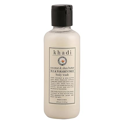 Khadi Premium Herbal Sls and Paraben-free Coconut and Shea Butter Body Wash (210 ml)