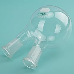 FunChem Glass Round Bottom Flask 24/40, 2 Neck
